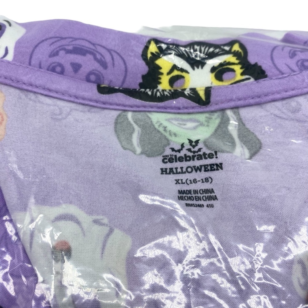 Halloween Women’s Retro Monster Print Pajama Set Way to Celebrate New - Picture 7 of 11